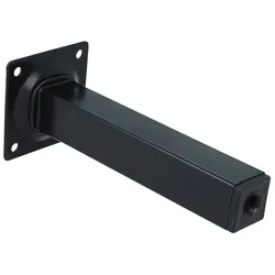 MS Beschläge Metall-Möbelbein 150mm Couchfuss Schwarz Eckig Möbelfuss Tischstütze 25 x 25mm