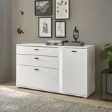 INOSIGN Sideboard »LONG ISLAND«, (1 St.), in moderner Trendfarbe,inklusive senkrechter Beleuchtung,Breite 150 cm, weiß