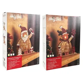 Mojawo Holz-Adventskalender Weihnachtsmann H25cm