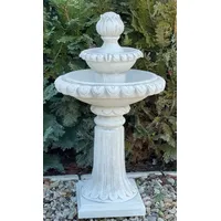 Casa Padrino Barock Springbrunnen Weiß / Grau Ø 51