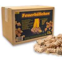 Raiffeisen Waren Feuerbällchen zum Anzünden von Kachelofen, Kamin-2,5 kg Schachtel