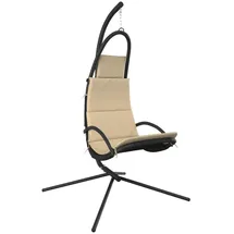 vidaXL Garten-Hängestuhl Creme 2-Sitzer