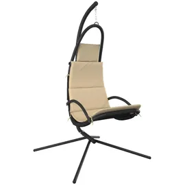 vidaXL Garten-Hängestuhl Creme 2-Sitzer