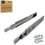 SOTOOLS 1 Paar kugelgelagerte Schubladenschienen mit Selbsteinzug 750 mm – Vollauszug aus Stahl – 45 kg Tragkraft für Schubladen & Möbel Schubladenauszug 750 mm für Küchenschränke, Schrankauszug