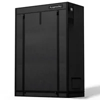 Aygrochy Growzelt 140x70x200cm, Indoor Grow Tent mit Reflektierende Mylar Zuchtzelte, abnehmbaren Boden Tablett,für Pflanzen wachsen Raum