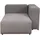 [en.casa] Sofa, Suldal 2-Sitzer mit Longchair Webstoff Grau