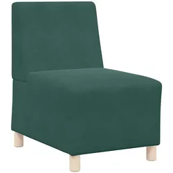 vidaXL Sofa-Stuhl ohne Armlehnen Dunkelgrün 55 cm Samt