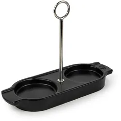 PEUGEOT Menage LINEA Keramik Schwarz 18cm mit Griff Gewürzmühlen Untersetzer