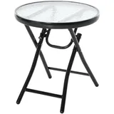 Outsunny Gartentisch Metall Ø45 schwarz