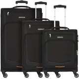 American Tourister Summer Session 4 Rollen Kofferset 3-teilig black-orange