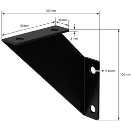 ML-Design Regalhalterung 10 x 10 x 10 cm Schwarz