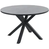 Beliani Beliani, Gartentisch Grau Schwarz Rund X-Beine modern Maletto 120 cm
