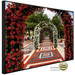 papermoon Infrarotheizung »EcoHeat - Blumenbögen Weg«, Matt-Effekt - bunt