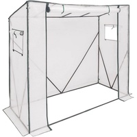 Woltu Foliengewächshaus 130 g/m2, PE halbtransparent 200x77x146/169 cm
