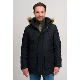 FQ1924 FQAegir Herren Winterparka Parka Winterjacke mit Stehkragen - Schwarz - L