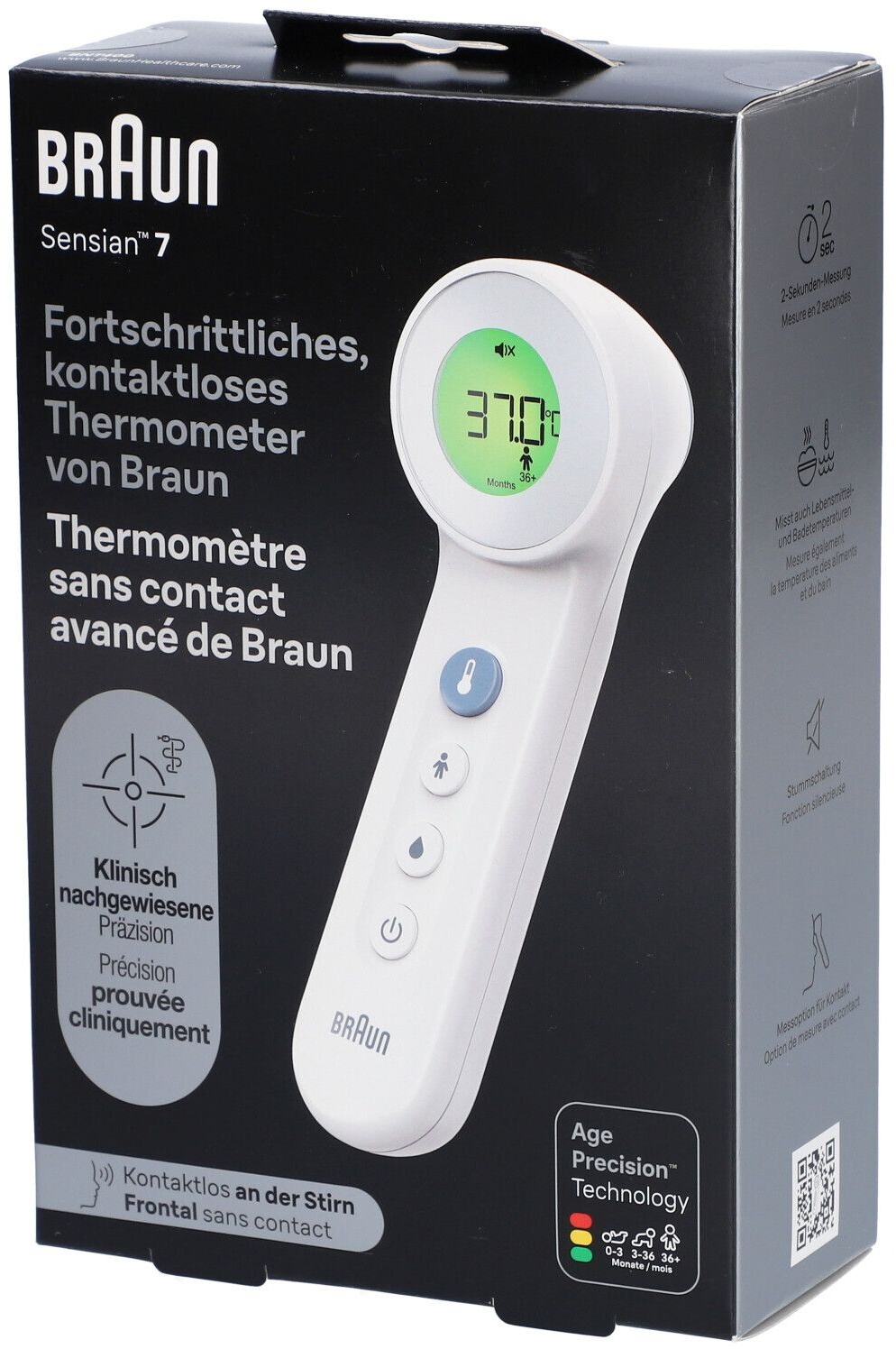 Braun Thermomètre Frontal Sans Contact + Contact Age Precission BNT400 1 thermomètre 1 pc(s) Thermomètre