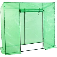 Mojawo Gewächshaus Metall PE-Gewebefolie Grün 200 x 77 cm
