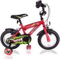 14' 14 Zoll Kinder Jungen Mädchen Fahrrad Jungenfahrrad Kinderfahrrad Kinderrad Rad Bike VIPER Rot