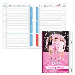 ROTH Hausaufgabenheft Barbie für clevere Faule liniert A5 ohne Rand, 104 Blatt