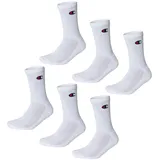 Champion 6er Pack Crew Socken Weiß 35-38