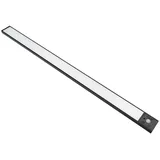 LUXULA LED Unterbauleuchte Akku CCT Warm -Kaltweiß dimmbar magnetische Schrankleuchte mit Bewegungsmelder kabellos Küchenleiste Schwarz