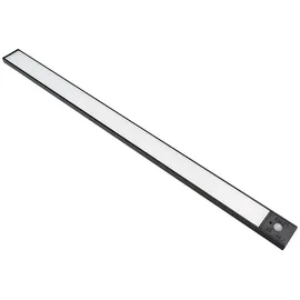 LUXULA LED Unterbauleuchte Akku CCT Warm -Kaltweiß dimmbar magnetische Schrankleuchte mit Bewegungsmelder kabellos Küchenleiste Schwarz