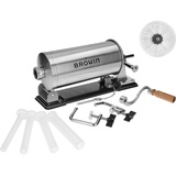 BROWIN BROWIN® Manuell Edelstahl 311003 | 3 kg Wurstmaschine Wurstfüllmaschine für Küche und Restaurants | Wurstpresse | Machine für hausgemachte Wurst, Cevapcici und Cannelloni