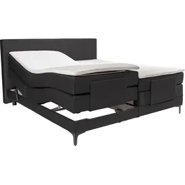 Alina Boxspringbett ALINA "Powell", braun (braungrau dmo 159), B:172cm L:212cm, Samt DMO (100% Polyester), Komplettbetten, Boxspringbett, inkl. Motor, Matratze und Topper, in unterschiedlichen Ausführungen