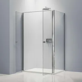 Bernstein EX416-2 Eckdusche mit Pendeltür 90 x 90 cm silber transparent 6 mm
