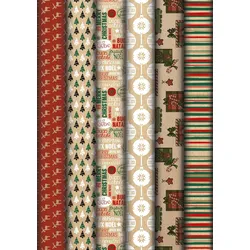 Clairefontaine 60x Geschenkapier Kraft braun 60g, 60 Rollen 2x0,7m im Kartondisplay, Sortierung Weihnachten - Sortierung 223799C
