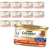 Purina Gourmet Gold Mus mit Rind 12x85g Feuchtfutter für Katzen