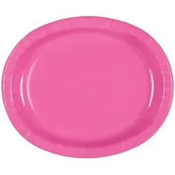 8 ovale Teller pink