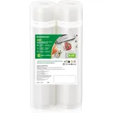Bonsenkitchen Vakuumrollen 2 Rollen 28x600cm Vakuumierfolie - Profi Vakuumbeutel