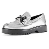 Gabor Halbschuhe / 52.452.90 für Damen, Slipper, Frauen Slip On,Businessschuhe,Slip-ons,Mokassins,Halbschuhe,Slides,Schlupfschuhe,Loafer,antiksilb(schwlack),38 EU / 5 UK