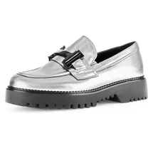 Gabor Halbschuhe / 52.452.90 für Damen, Slipper, Frauen Slip On,Businessschuhe,Slip-ons,Mokassins,Halbschuhe,Slides,Schlupfschuhe,Loafer,antiksilb(schwlack),38 EU / 5 UK
