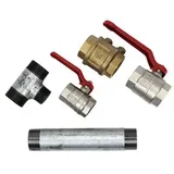 Floraworld Doppelter Pumpenstock 400 mm silberfarben/beige