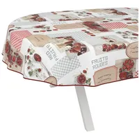 ANRO Wachstuchtischdecke Wachstischdecke Wachstuch Tischdecke abwaschbar Gartentischdecke Rund Oval