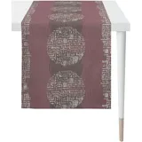APELT Tischläufer "2718 LOFT STYLE, Jacquard", lila (aubergine, dunkellila, silberfarben), B:48cm L:140cm, Polyester, Viskose, Tischdecken