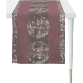 APELT Tischläufer "2718 LOFT STYLE, Jacquard", lila (aubergine, dunkellila, silberfarben), B:48cm L:140cm, Polyester, Viskose, Tischdecken