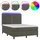 vidaXL Boxspringbett 140 x 200 cm Dunkelgrau