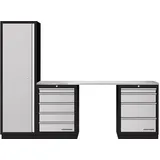 Kraftwerk Mobilio 3er Kombi, Hochschrank, Edelstahl