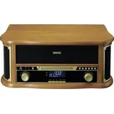 Lenco Classic Phono TCD-2571WD - Holz-Plattenspieler im Retro-Design mit Bluetooth Plattenspieler