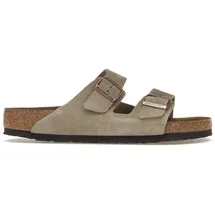 Birkenstock Arizona Weichbettung Veloursleder schmal taupe 37