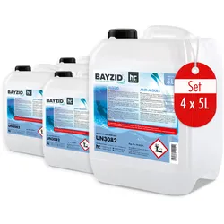 4 x 5 L BAYZID® Algizid Algenverhütung für Pools