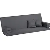 gardenson Kissenset-Hollywoodschaukel Anthrazit 3-Sitzer