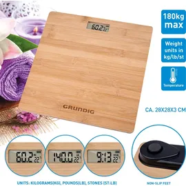 Grundig Digitale Bambus-Körperwaage