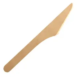 NATURESTAR Bio Einwegmesser, 16 cm 38855 , 1 Box = 100 Stück, natur