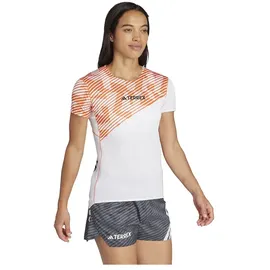 adidas Terrex Techrock Pro Kurzarm-t-shirt - White / Semi Impact Orange - M