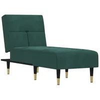 vidaXL Chaiselongue Dunkelgrün Samt