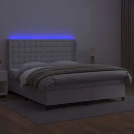 vidaXL Boxspringbett 180 x 200 cm Weiß